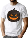 593 Eerie Halloween Jack-O-Lantern Pumpkin Image T-Shirt for Men & Women, T-Shirts Graphic Tee - White