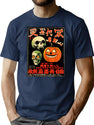 595 Japanese Woodcut Halloween Horror T-Shirt for Men & Women, T-Shirts Graphic Tee - Navy