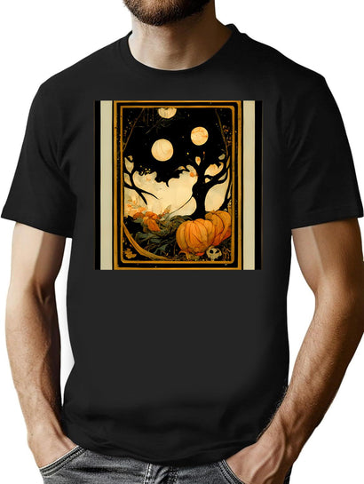 597 Halloween Tarot Card Pt 2 T-Shirt for Men & Women, T-Shirts Graphic Tee - Black