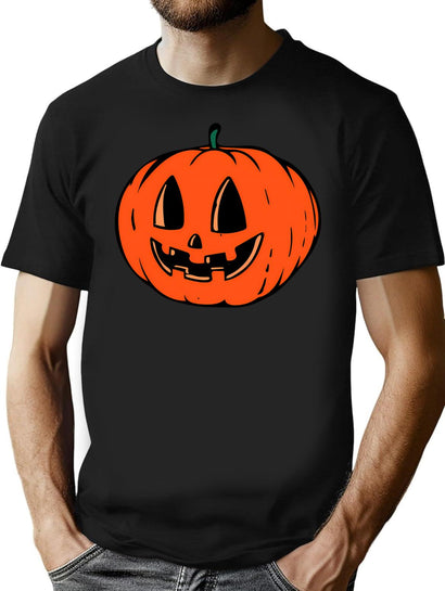 607 Pumpkin Head (Simple) T-Shirt for Men & Women, T-Shirts Graphic Tee - Black