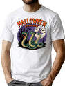 610 Halloween With Snakes And Hat T-Shirt for Men & Women, T-Shirts Graphic Tee - White