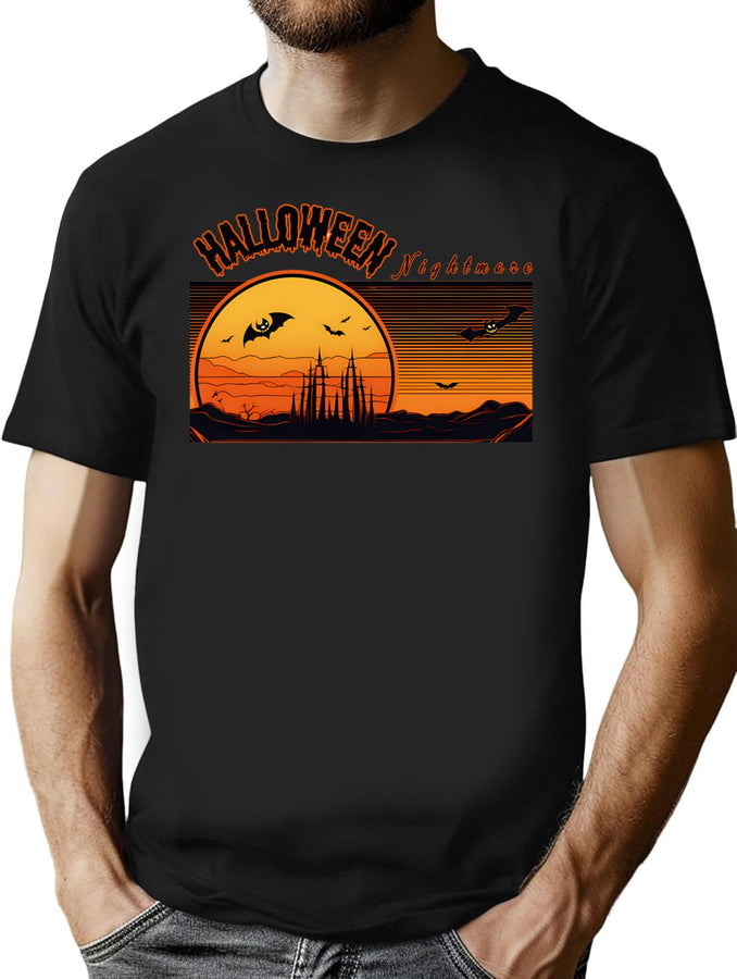 620 Halloween Nightmare Retro Ii T-Shirt for Men & Women, T-Shirts Graphic Tee - Black