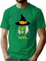 63 Vintage Halloween Witch Having Bruh Moment T-Shirt for Men & Women, T-Shirts Graphic Tee - Green