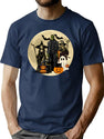 631 Halloween Time Meeting Of The Ghouls T-Shirt for Men & Women, T-Shirts Graphic Tee - Navy