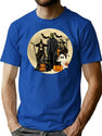 631 Halloween Time Meeting Of The Ghouls T-Shirt for Men & Women, T-Shirts Graphic Tee - Blue