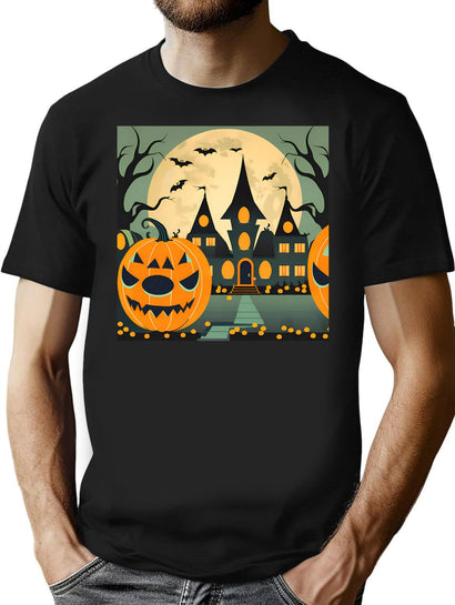 633 Treat Or Trick Mansion T-Shirt for Men & Women, T-Shirts Graphic Tee - Black