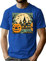 633 Treat Or Trick Mansion T-Shirt for Men & Women, T-Shirts Graphic Tee - Blue