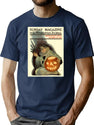 635 Vintage Halloween Magazine Cover T-Shirt for Men & Women, T-Shirts Graphic Tee - Navy