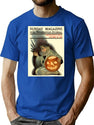635 Vintage Halloween Magazine Cover T-Shirt for Men & Women, T-Shirts Graphic Tee - Blue