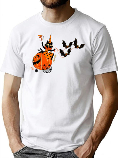 636 Halloween Vintage Carriage T-Shirt for Men & Women, T-Shirts Graphic Tee - Black