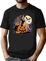 639 Pinup Witch On A Pumpkin T-Shirt for Men & Women, T-Shirts Graphic Tee - Black