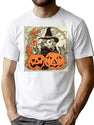 642 Retro Halloween Vintage Style Illustration Gift T-Shirt for Men & Women, T-Shirts Graphic Tee - White