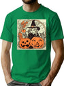 642 Retro Halloween Vintage Style Illustration Gift T-Shirt for Men & Women, T-Shirts Graphic Tee - Green