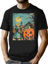 646 Spooky Pumpkin Adventure T-Shirt for Men & Women, T-Shirts Graphic Tee - Black