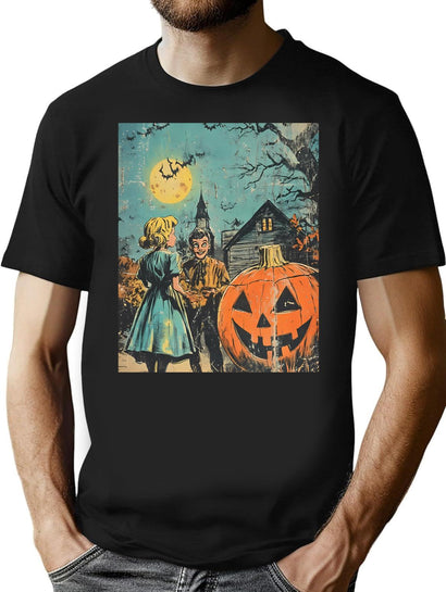 646 Spooky Pumpkin Adventure T-Shirt for Men & Women, T-Shirts Graphic Tee - Black