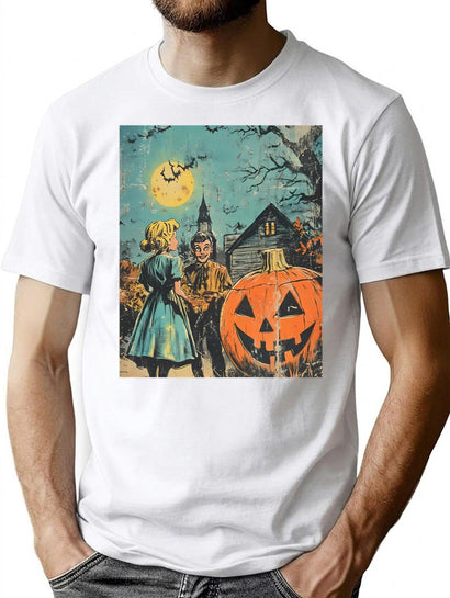 646 Spooky Pumpkin Adventure T-Shirt for Men & Women, T-Shirts Graphic Tee - Black