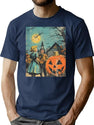 646 Spooky Pumpkin Adventure T-Shirt for Men & Women, T-Shirts Graphic Tee - Navy