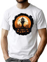 649 Vintage Pumpkin Scene Halloween T-Shirt for Men & Women, T-Shirts Graphic Tee - White