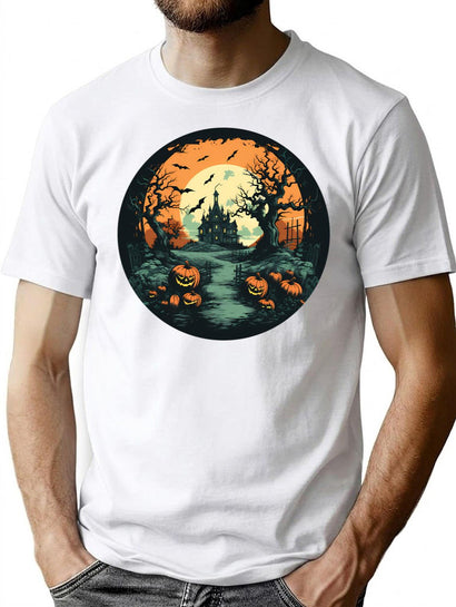 651 Haunted House T-Shirt for Men & Women, T-Shirts Graphic Tee - Black