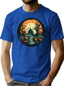651 Haunted House T-Shirt for Men & Women, T-Shirts Graphic Tee - Blue