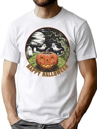 657 Happy Halloween T-Shirt for Men & Women, T-Shirts Graphic Tee - Black