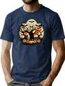 659 Halloween Spooky Pumpkin Graveyard T-Shirt for Men & Women, T-Shirts Graphic Tee - Navy