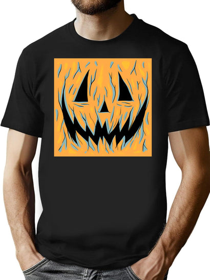 665 Pumpkin Face T-Shirt for Men & Women, T-Shirts Graphic Tee - Black