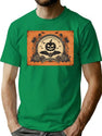 673 Retro Vintage Pumpkin With A Bat T-Shirt for Men & Women, T-Shirts Graphic Tee - Green