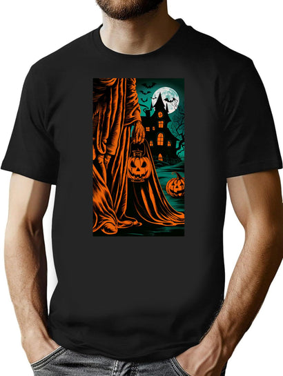 674 Halloween Man T-Shirt for Men & Women, T-Shirts Graphic Tee - Black