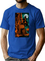 674 Halloween Man T-Shirt for Men & Women, T-Shirts Graphic Tee - Blue