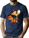 676 Vintage Girl In Halloween Costume T-Shirt for Men & Women, T-Shirts Graphic Tee - Navy