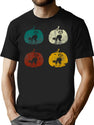 678 Retro Vintage Halloween Scary Black T-Shirt for Men & Women, T-Shirts Graphic Tee - Black