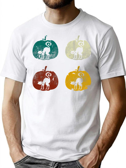 678 Retro Vintage Halloween Scary Black T-Shirt for Men & Women, T-Shirts Graphic Tee - Black