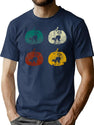678 Retro Vintage Halloween Scary Black T-Shirt for Men & Women, T-Shirts Graphic Tee - Navy