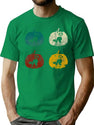 678 Retro Vintage Halloween Scary Black T-Shirt for Men & Women, T-Shirts Graphic Tee - Green
