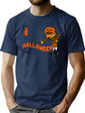 681 Happy Halloween Is Coming Cool Vintage T-Shirt for Men & Women, T-Shirts Graphic Tee - Navy