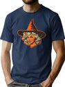 684 Vintage Halloween Witch T-Shirt for Men & Women, T-Shirts Graphic Tee - Navy