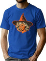 684 Vintage Halloween Witch T-Shirt for Men & Women, T-Shirts Graphic Tee - Blue