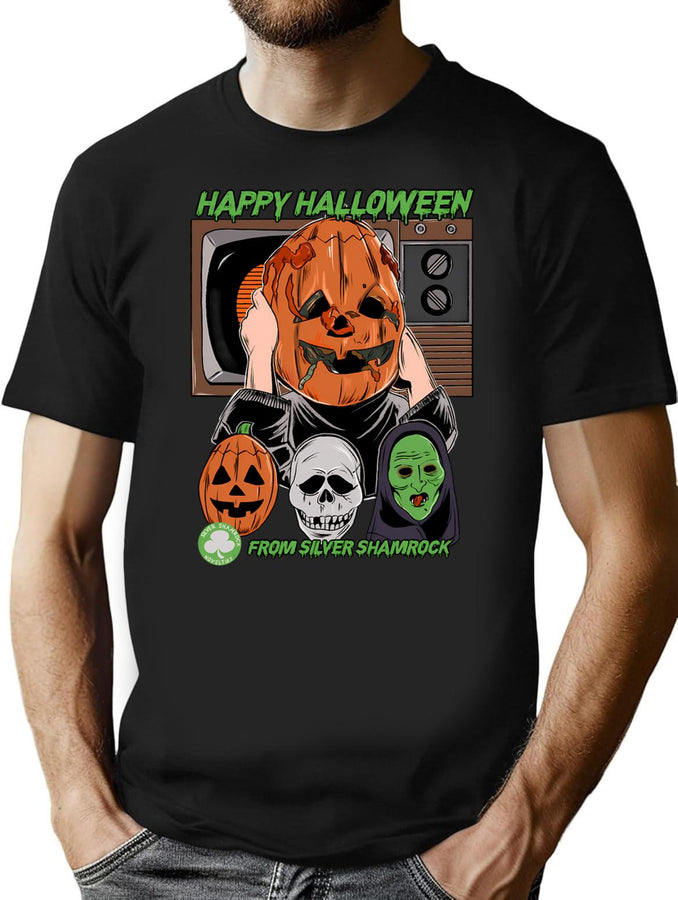 687 A Shamrock Halloween T-Shirt for Men & Women, T-Shirts Graphic Tee - Black