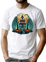 692 Creative Vintage Pumpkin Scene Halloween T-Shirt for Men & Women, T-Shirts Graphic Tee - White