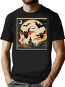 694 Vintage Halloween Bats T-Shirt for Men & Women, T-Shirts Graphic Tee - Black