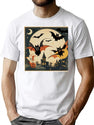 694 Vintage Halloween Bats T-Shirt for Men & Women, T-Shirts Graphic Tee - White