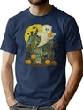 698 Spooky Ghost House 1978 T-Shirt for Men & Women, T-Shirts Graphic Tee - Navy
