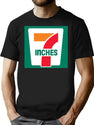 7 Inches Funny 7 11 Parody Premium Heavyweight Cotton T-Shirt - Black