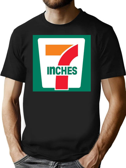7 Inches Funny 7 11 Parody T-Shirt for Men & Women, T-Shirts Graphic Tee - Black