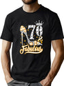 70 Fabulous 70 Years Old 70Th Birthday Diamond Crown Shoes T-Shirt for Men & Women, T-Shirts Graphic Tee - Green