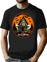 703 Haunted House Halloween T-Shirt for Men & Women, T-Shirts Graphic Tee - Black