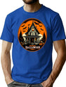 703 Haunted House Halloween T-Shirt for Men & Women, T-Shirts Graphic Tee - Blue