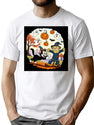 712 Vintage Halloween Ghost Holding Pumpkin Trick Or Treat Cute Retro Cartoon T-Shirt for Men & Women, T-Shirts Graphic Tee - White