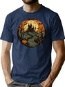 717 Haunted House T-Shirt for Men & Women, T-Shirts Graphic Tee - Navy
